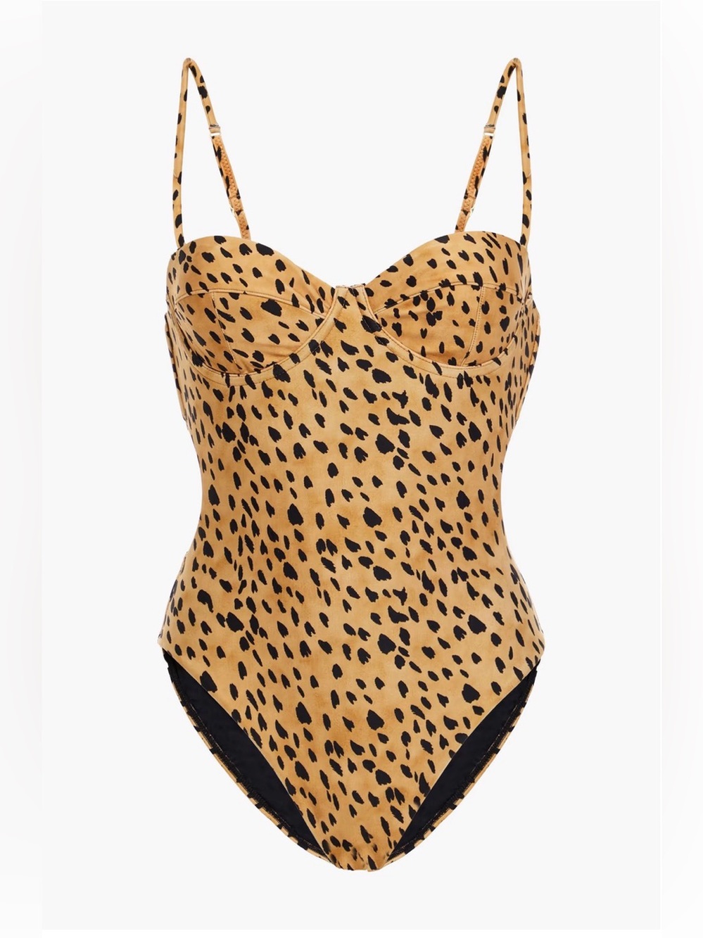 Vix Paula Hermanny Corsage leopard-print one piece swimsuit size Small